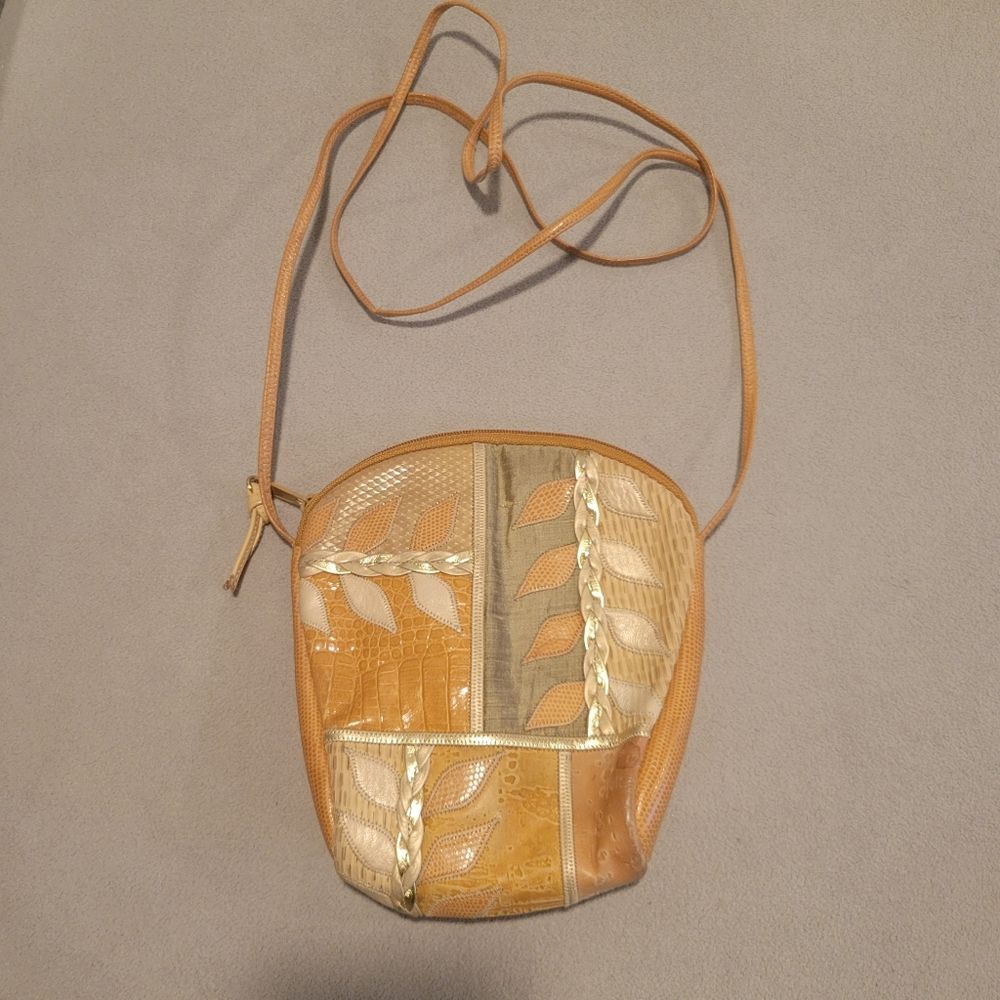 SHARIF Vintage Brown Leather Crossbody Bag